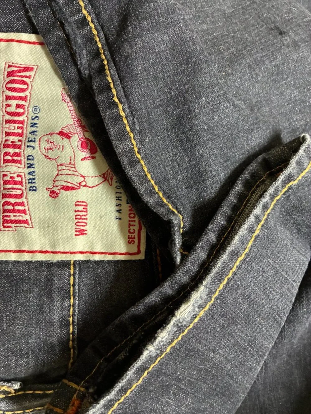 Vintage True Religion Joey Big T Flare Bootcut Jeans Black Y2K 31 (Fit Larger)